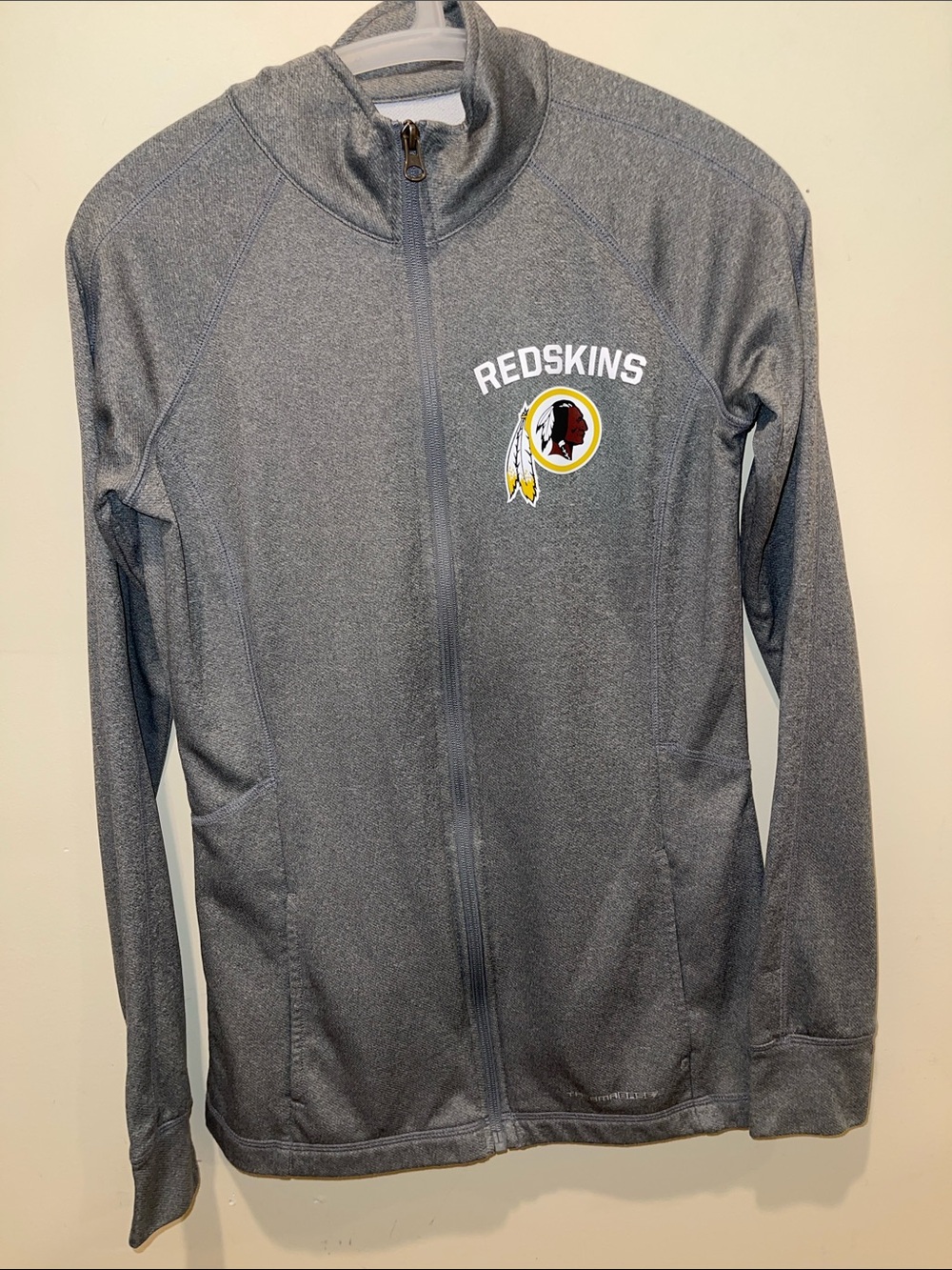 Women's Gray Redskins Full-Zip Team Jacket
